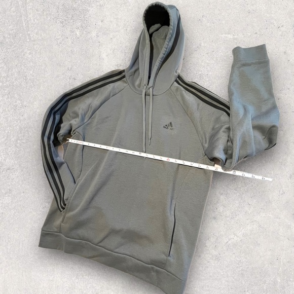 Adidas Hoodie Sweatshirt Gray - Picture 2 of 10